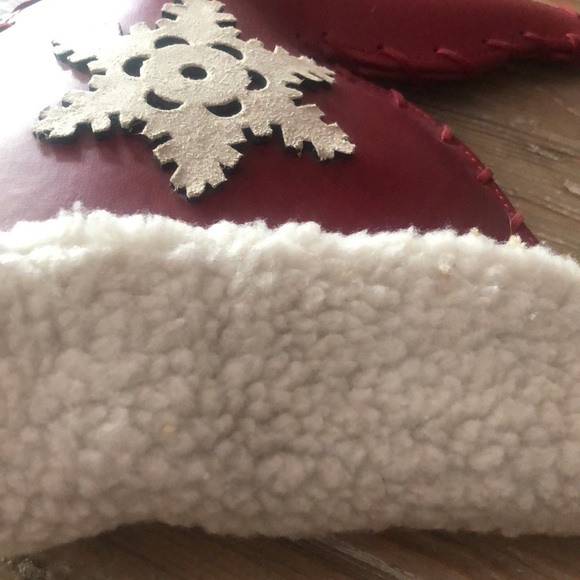 Red Leather Santa Hat - Picture 5 of 9